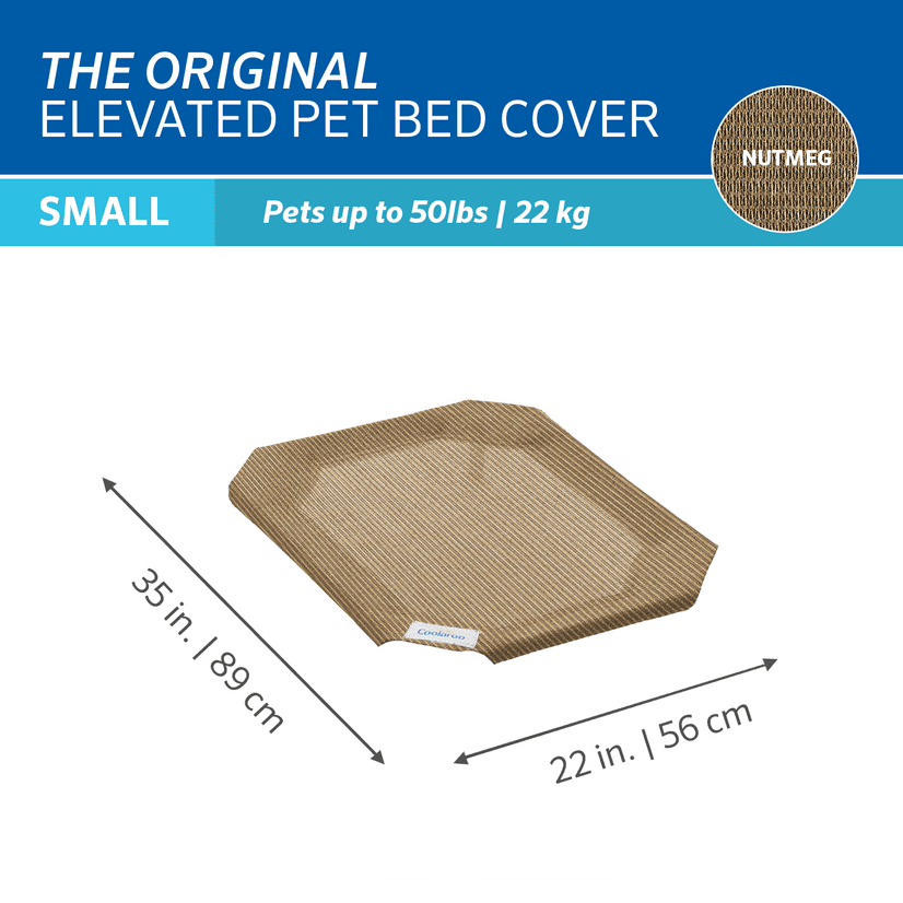 Coolaroo Elevated Pet Bed Replacement Cover; Small; Nutmeg