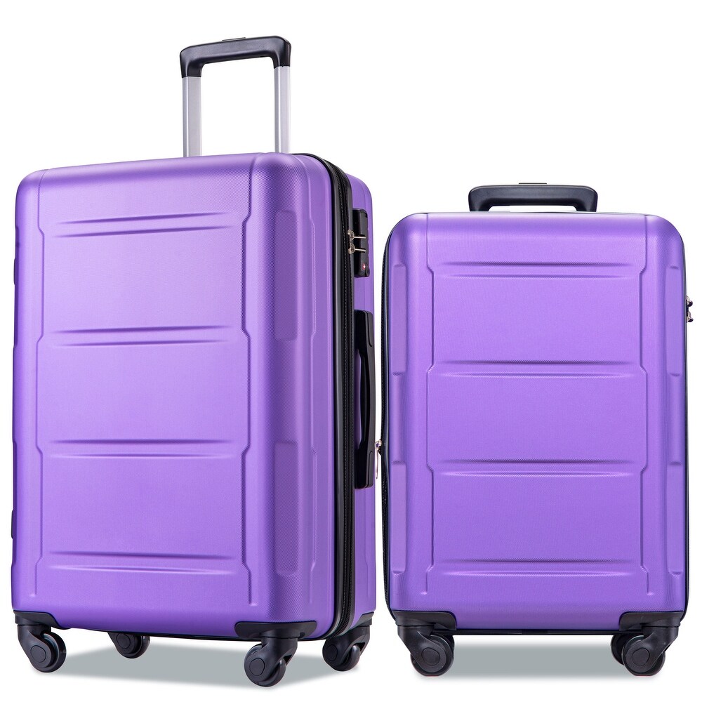 2pcs Durable Luggage Sets with Spinner Wheels and TSA Lock 20inch+24inch