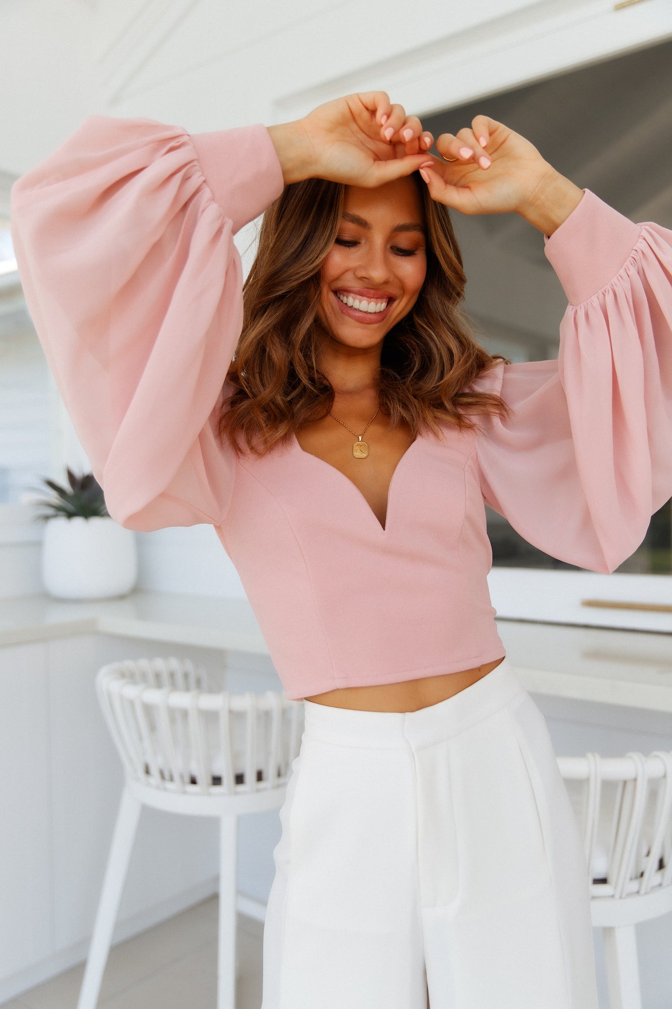 Night Train Crop Top Blush