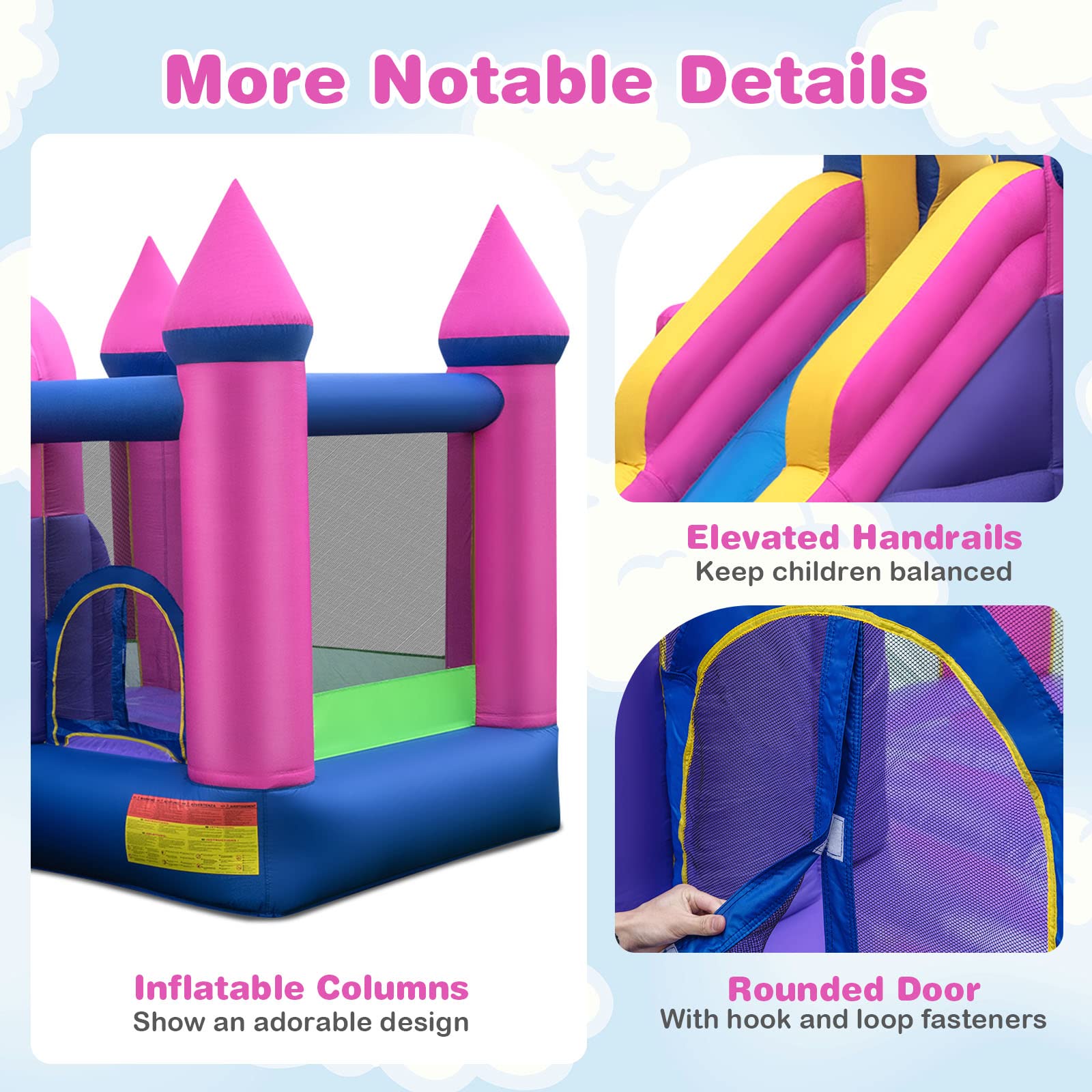 BOUNTECH Inflatable Bounce House, Bouncy House for Toddler Kids 5-12 Indoor Outdoor Party Fun