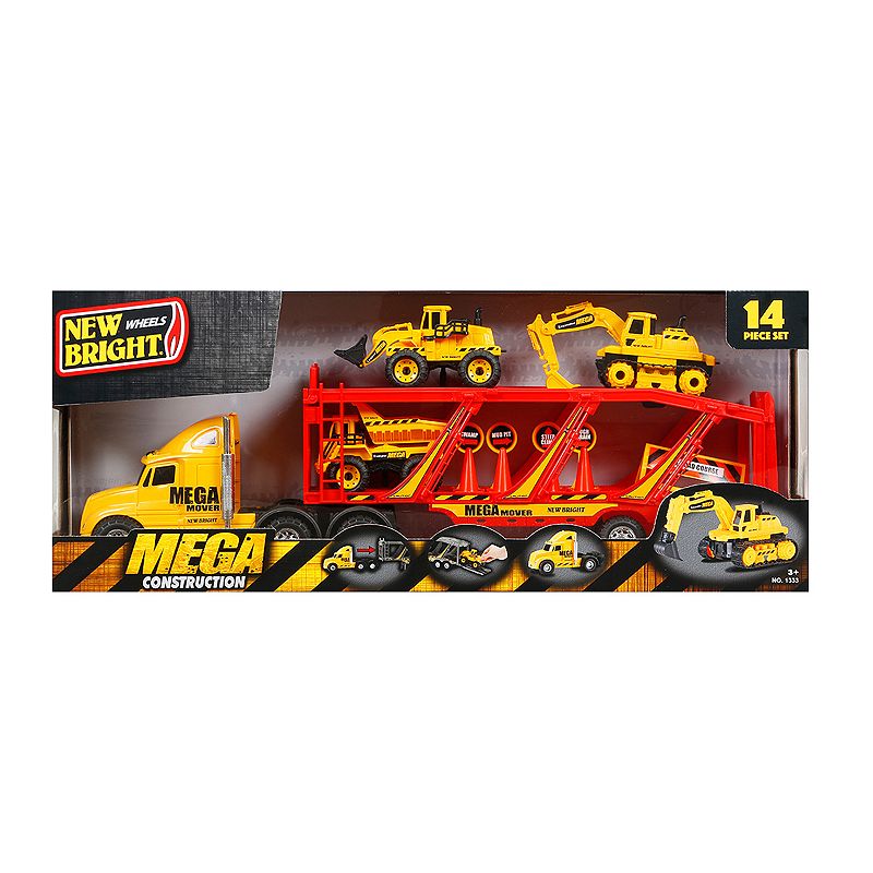 New Bright 22 Free Wheel Mega Construction Hauler Set