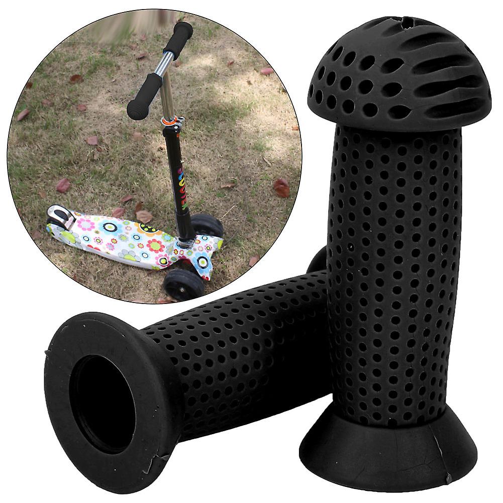 1pair Kids Bicycle Handle Cover Children Scooter Handlebar Hand Grips Protectors (black)