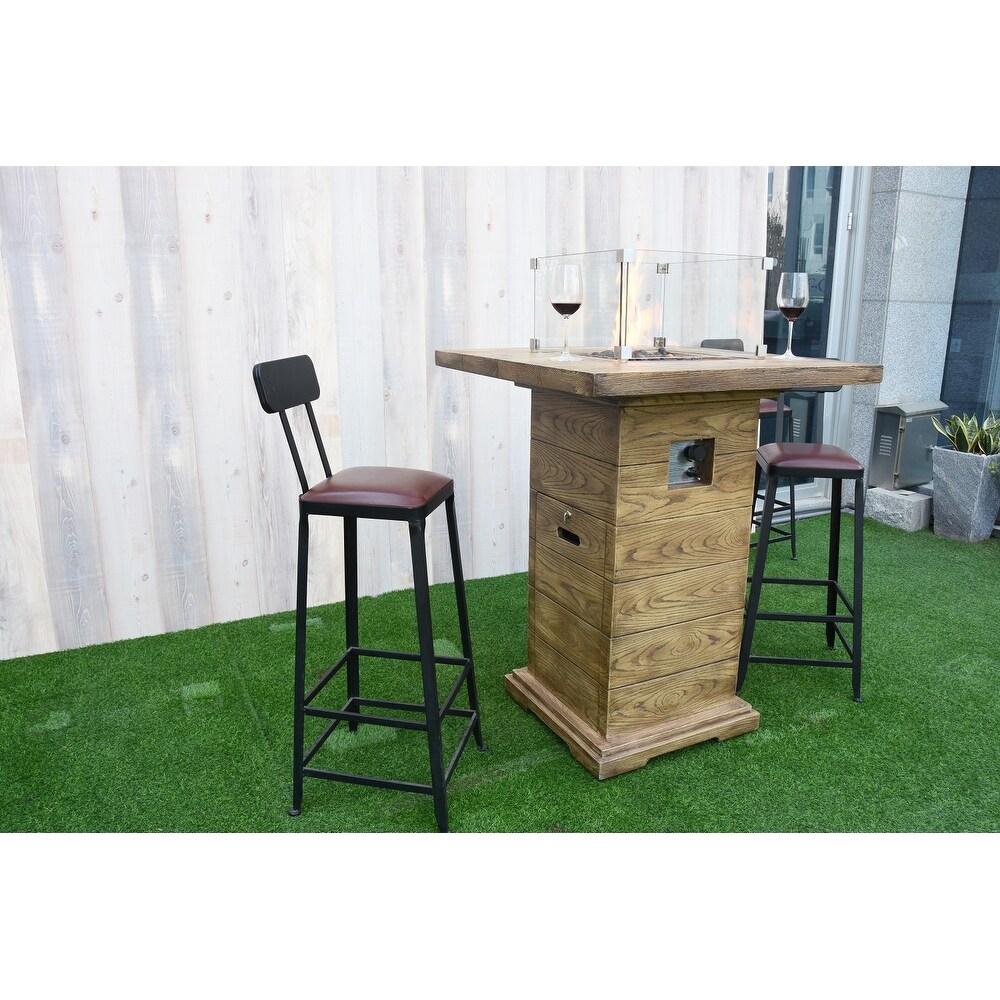 Elementi Rova Outdoor Bar Fire Pit Table 34\