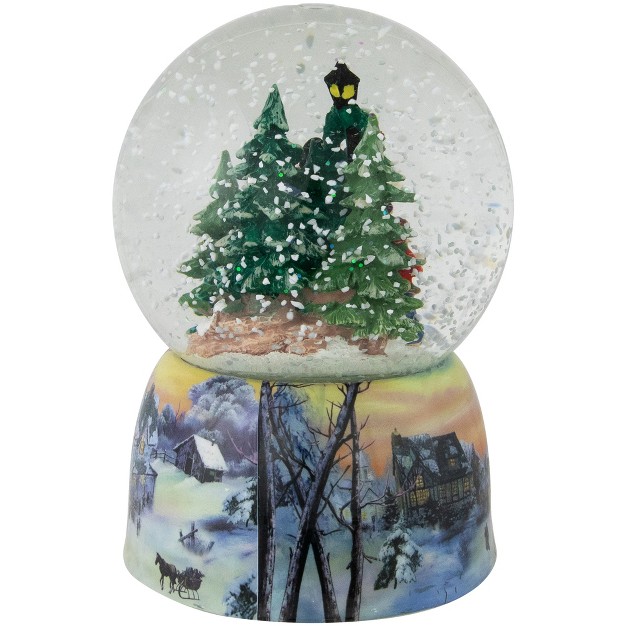 Christmas Carolers Winter Scene Musical Snow Globe