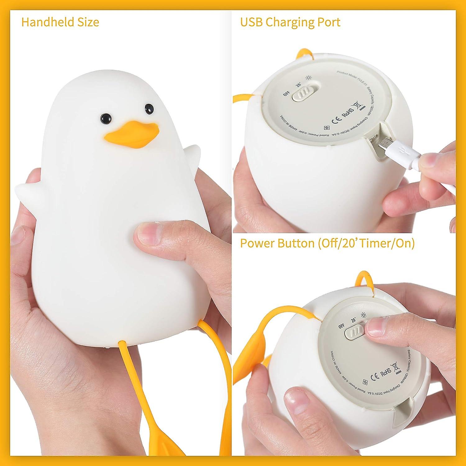 Cute Seagull Night Light， Baby Gift， Nursery Night Light， Kawaii Room Decor， Silicone Night Light For Kids And Toddlers.