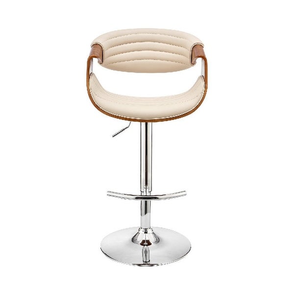 Adjustable Barstool with Faux Leather and Bucket Seat - 21 L X 21 W X 45 H Inches