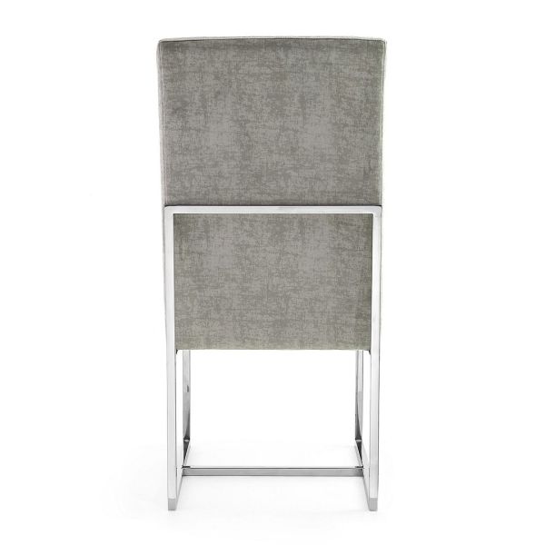 Element Velvet Dining Chair in Steel