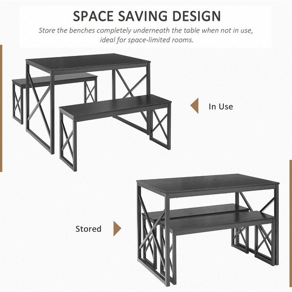 4 Person Dining Table Wooden Dining Room Set，43.3