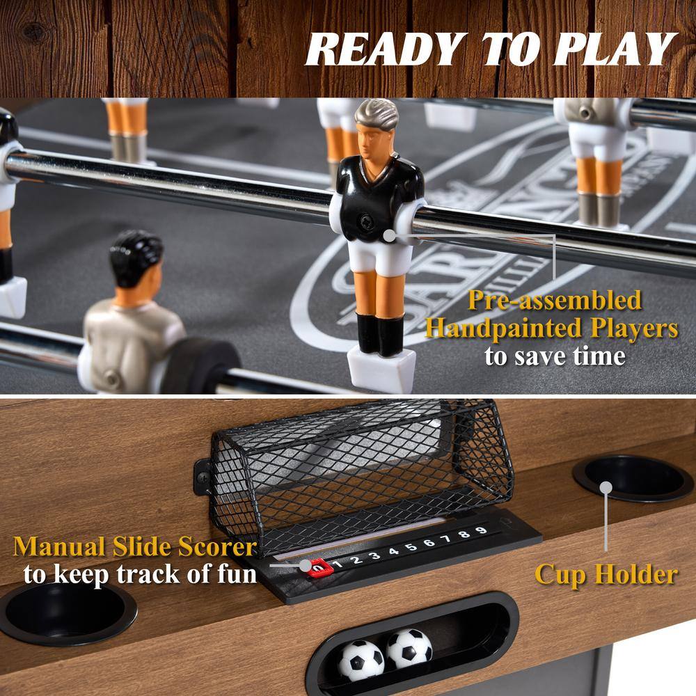 Barrington Urban Collection 54 in. 3-in-1 Combination Game Table with Air Powered Hockey Foosball and Table Tennis CB054Y22008