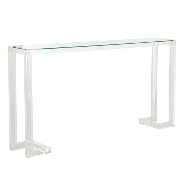 SAFAVIEH Couture Benji Acrylic Console Table - Clear - 52 in. W x 10 in. D x 30 in. H