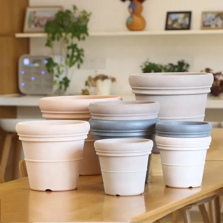 Wholesale Garden Supplies Decorative Cheap Eco Friendly Plastic Resin Gallon Plant Vegetable Flower Garden Pots Planters Outdoor