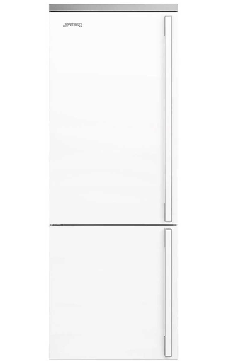 Smeg Portofino 18 Cu. Ft. White Left-Hinge Bottom Mount Refrigerator