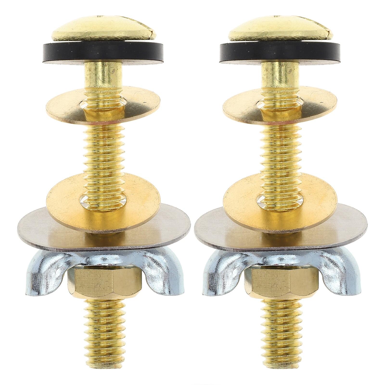 2pcs Toilet Seat Fixing Bolts Toilet Seat Fixing Screws Parts Metal Fixing Screw