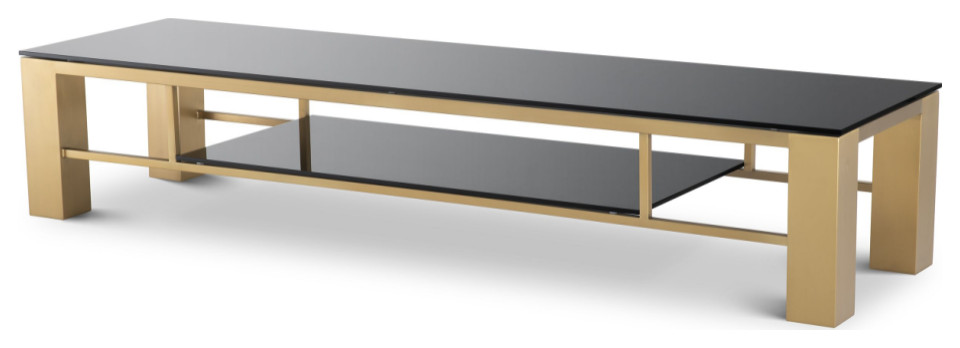 Brushed Brass TV Cabinet  Eichholtz Drexel   Contemporary   Entertainment Centers And Tv Stands   by Oroa   Distinctive Furniture  Houzz