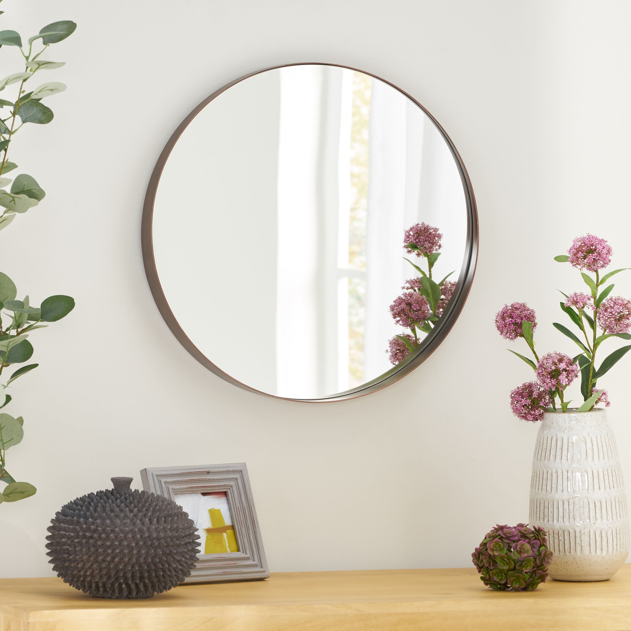 Mauney Contemporary Round Wall Mirror