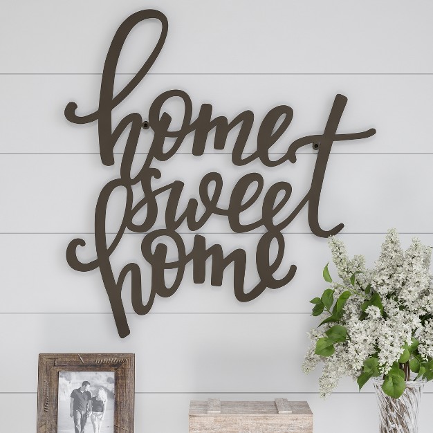 Hastings Home Metal Cutout Home Sweet Home Decorative Wall Sign