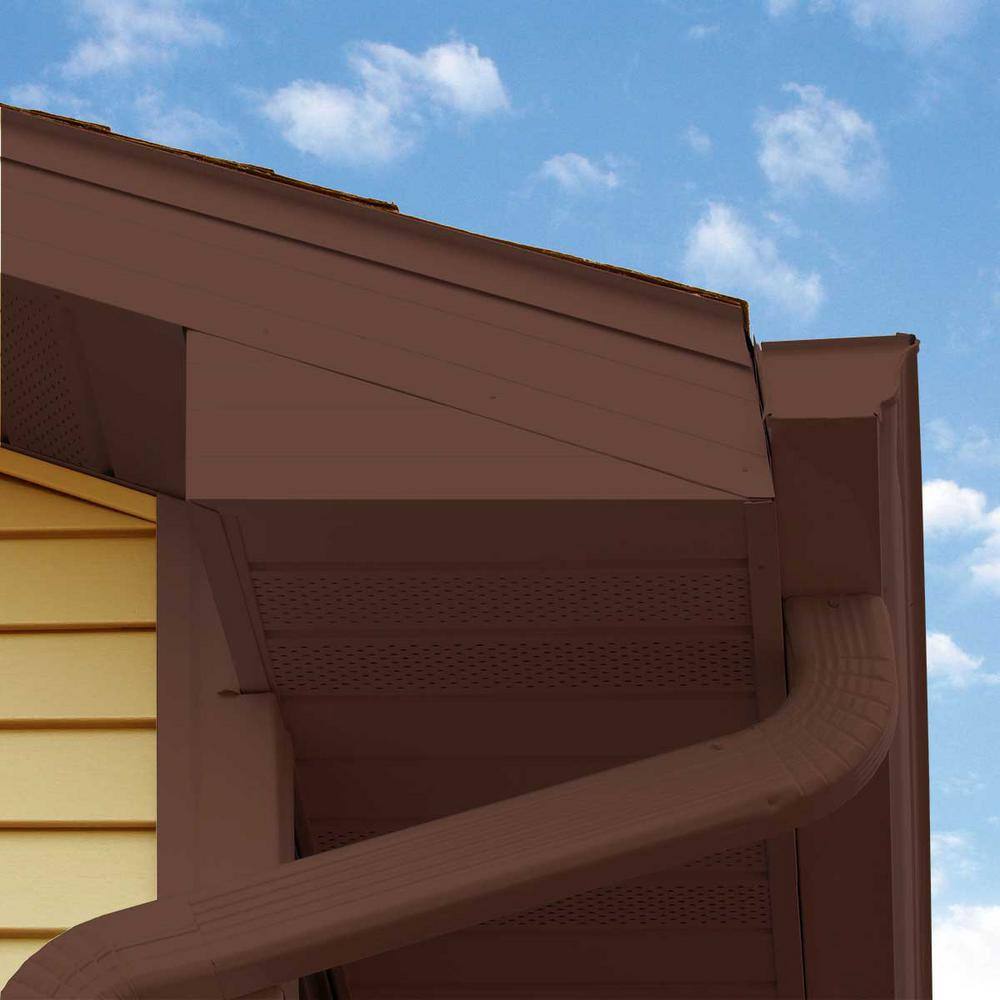 Gibraltar Building Products 14 in. x 50 ft. Royal Brown Over Birch White Aluminum Trim Coil ATC14-BR