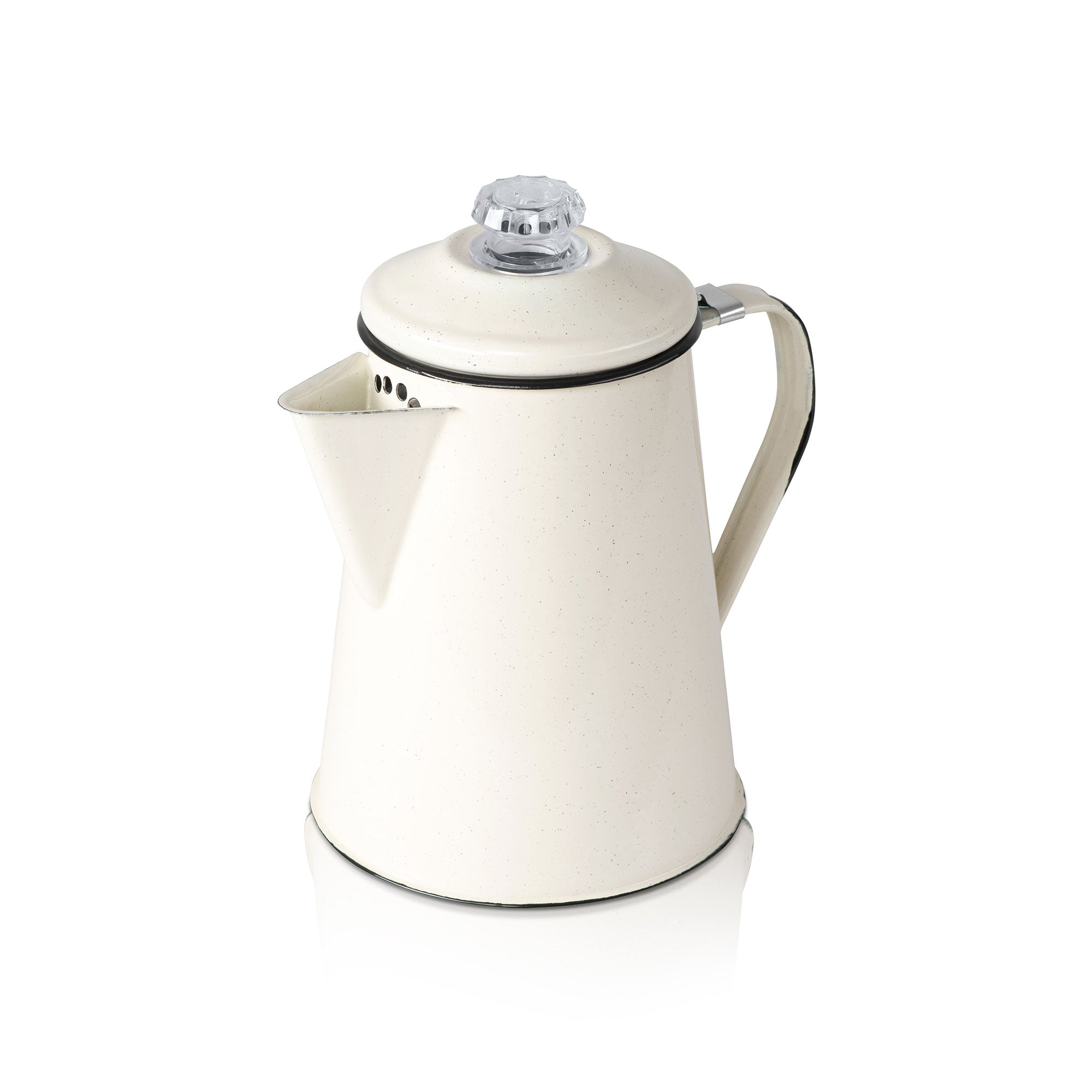 2 qt. Enamelware Percolator Coffee Pot – Classic Stovetop Coffee Maker for Rich, Bold Brews