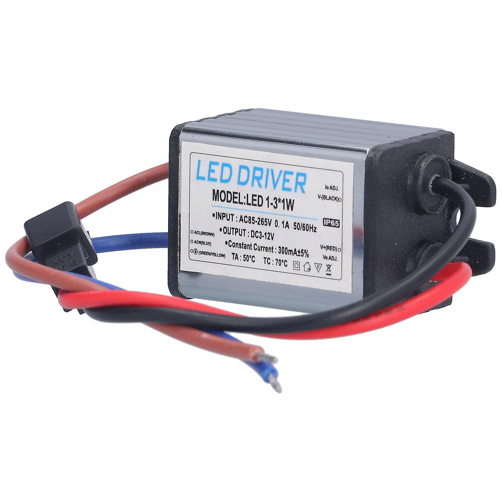 Led Driver Ac85265v To Dc312v 300ma Power Supply Lighting Transformer Ip65 Protection Aluminium Shell