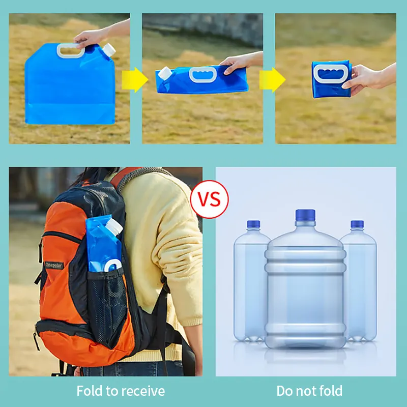 JiJiD Outdoor Collapsible Foldable Folding Car Water Bags Container Camping Hiking Portable Survival Water Storage Carrier Bag