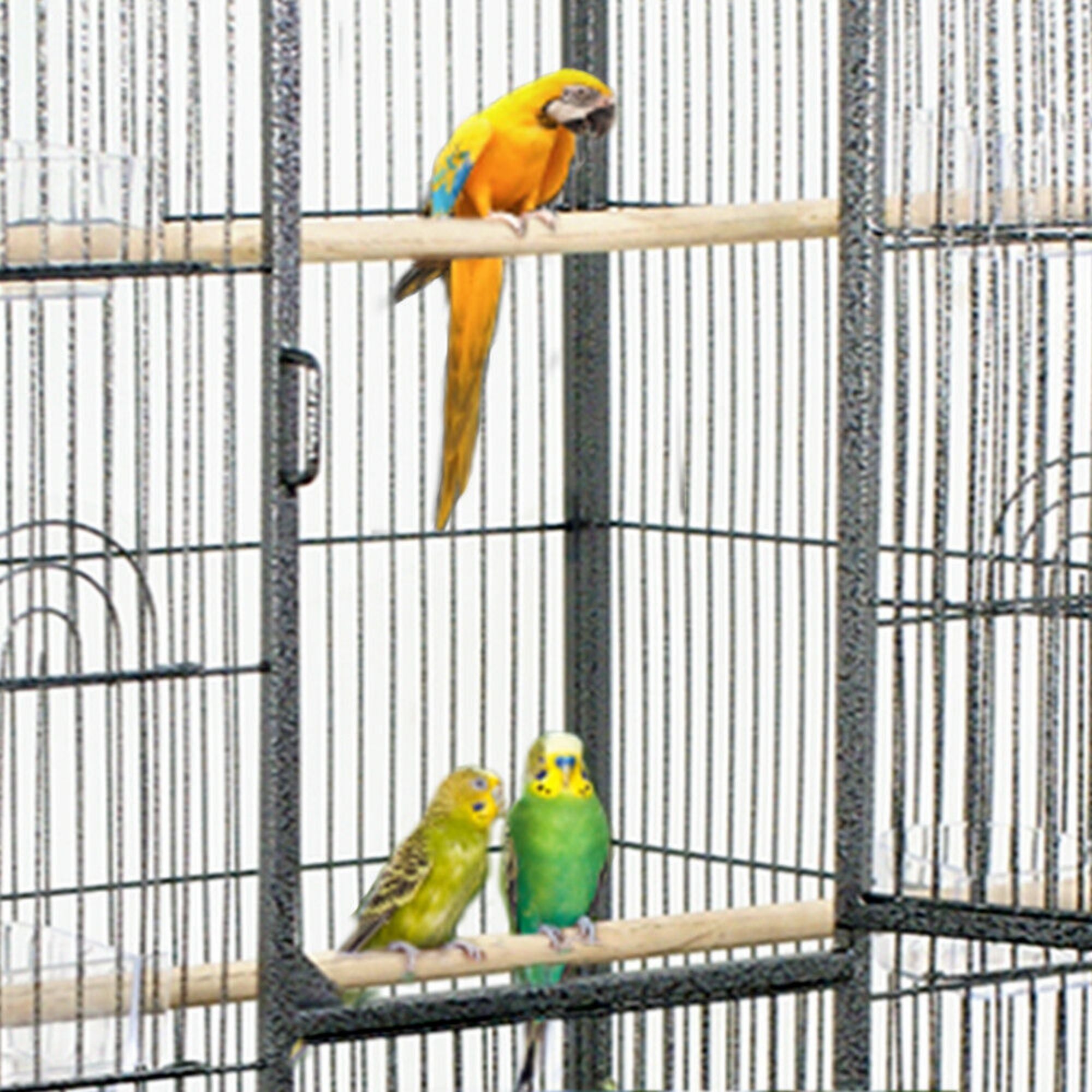 KingShop Bird Parrot Cage Chinchilla Cockatiel Conure Large Cockatiel House Metal Wheels