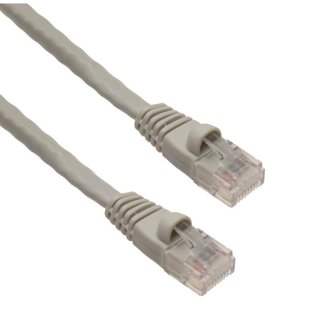 NTW 1 ft. Cat6 Snagless Unshielded (UTP) Network Patch Cable Gray 345-U6-001GY