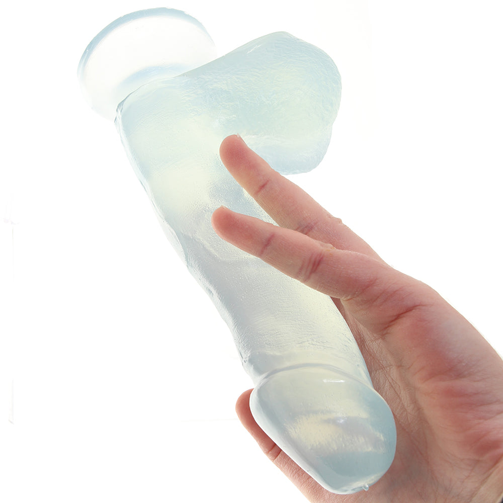 Basix 6.5 Inch Suction Base Dildo in Clear