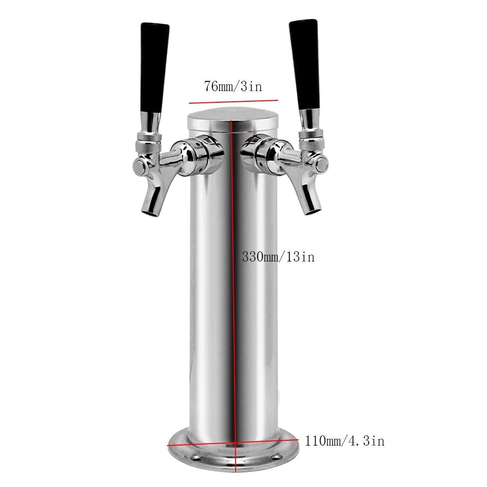 Modern Dual Faucet Stainless Steel Beer Dispenser   13\