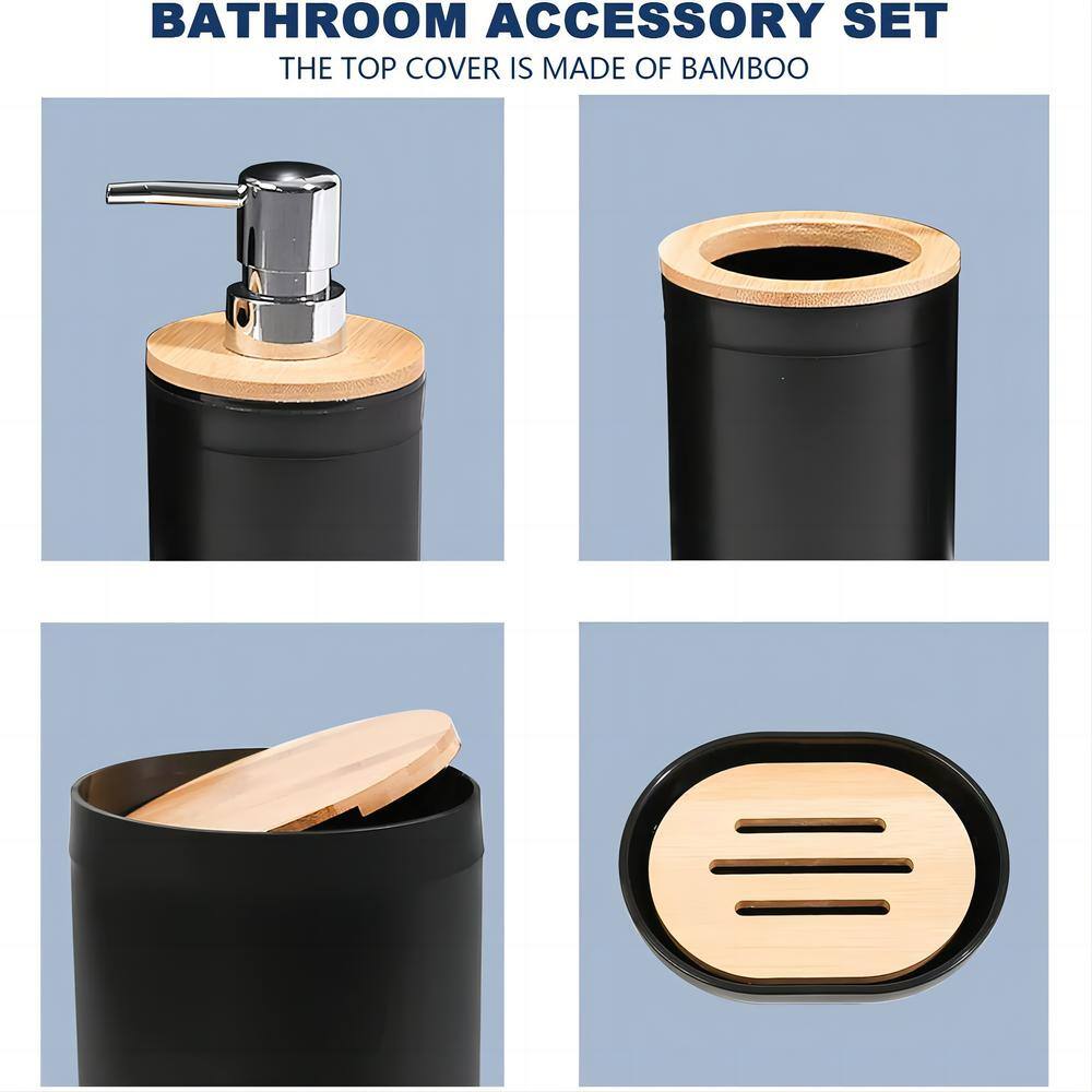 Dyiom 7 Pieces Bamboo Bathroom Accessories Sets 796269842