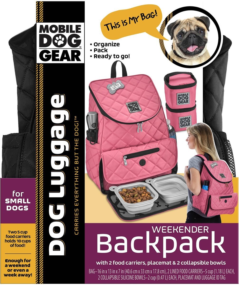 Mobile Dog Gear Weekender Backpack Pet Travel Bag