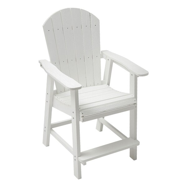 2piece Set Patio Bar with Armchair Set，White