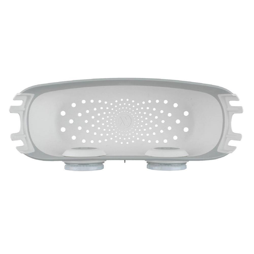 SlipX Solutions On the Dot Suction Shower Basket in White 14000-1