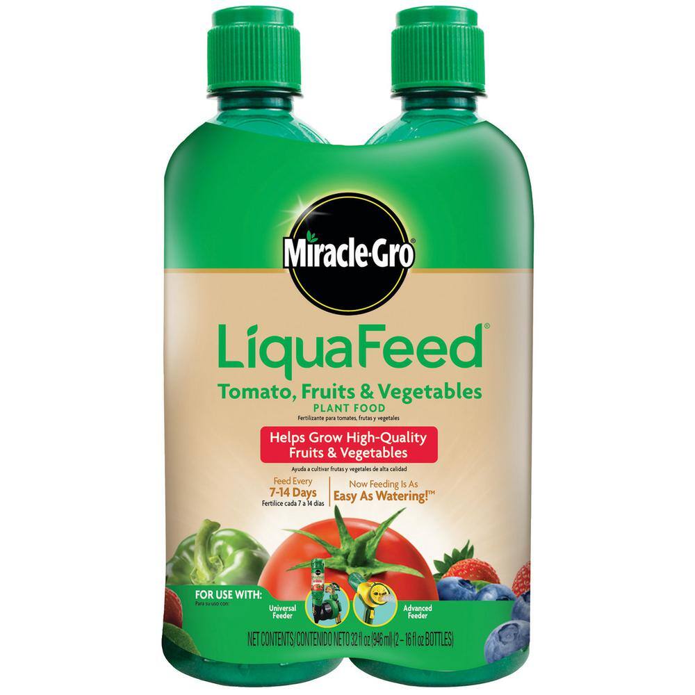 Miracle-Gro LiquaFeed 16 oz. Liquid Tomato Fruits and Vegetables Plant Food Refills (2-Pack) 2004402