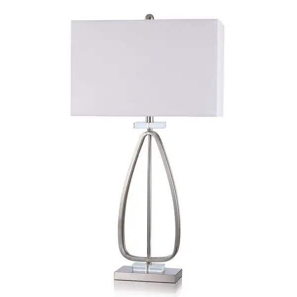 Steel with Clear Acrylic Accent Table Lamp - Brushed Steel - 1.5