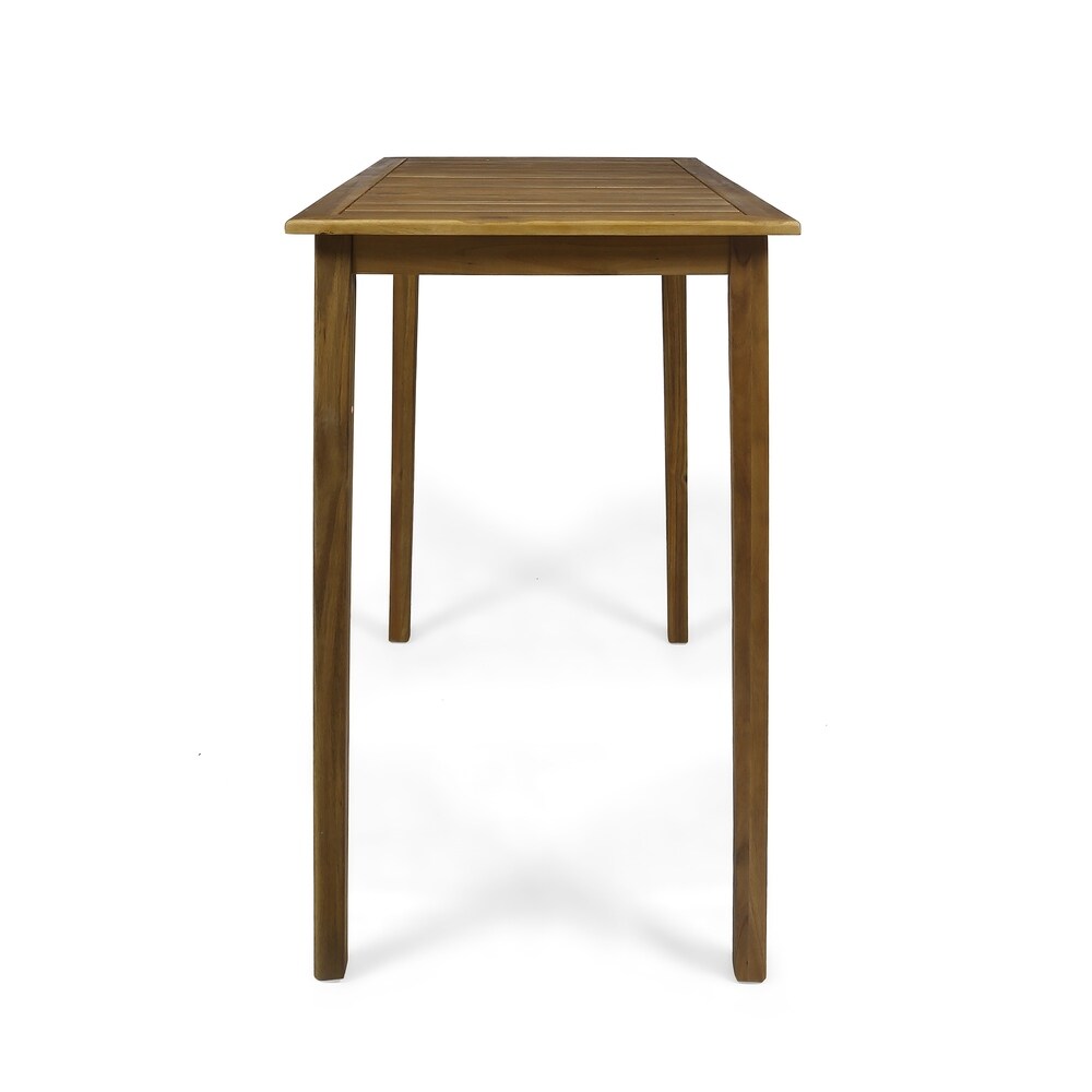 Polaris Outdoor Minimalist Acacia Wood Bar Table by Christopher Knight Home   26.00\