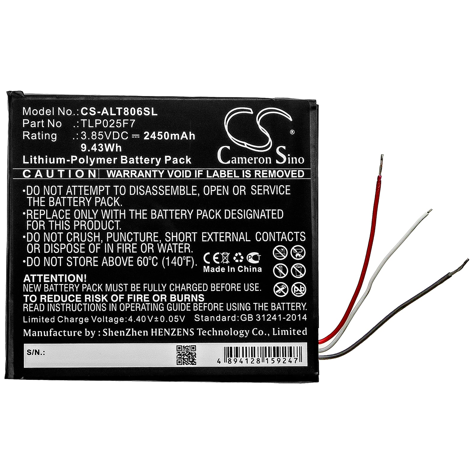 Alcatel 1T 7in OT8068 Replacement Battery BatteryClerkcom Tablet