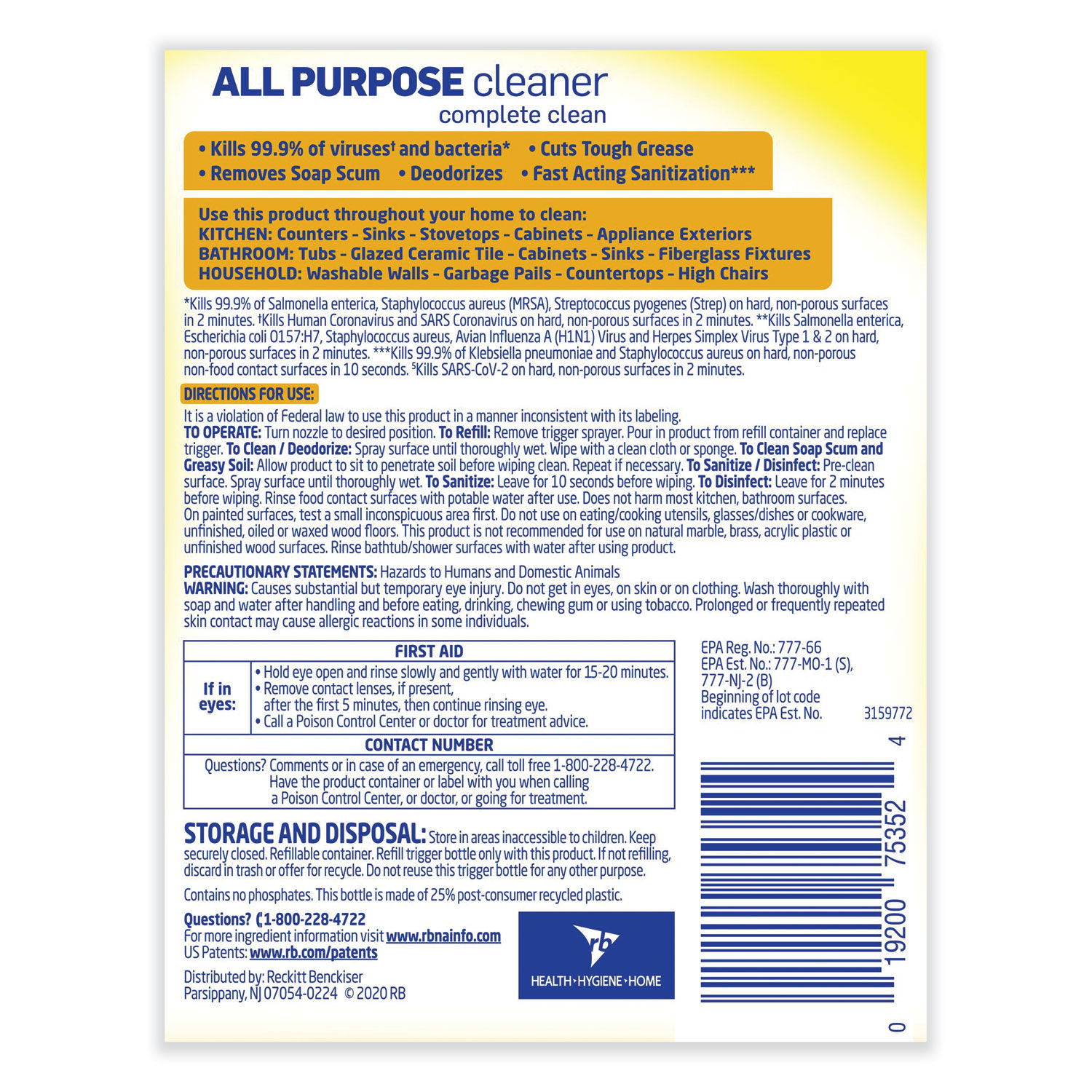 Ready-to-Use All-Purpose Cleaner by LYSOLandreg; Brand RAC75352CT