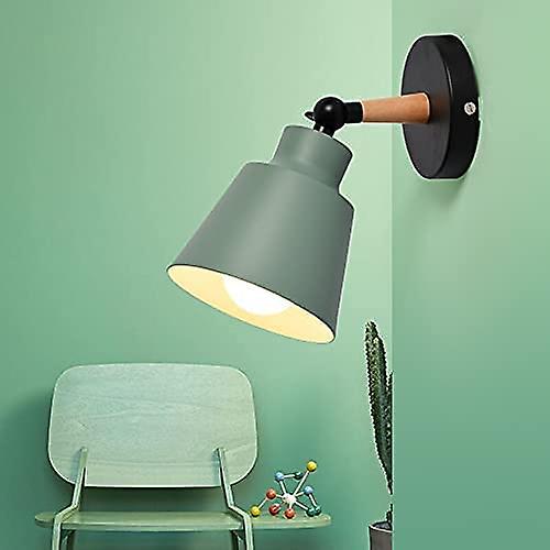 2 Packs Industrial Vintage Wall Sconces Ceiling Light Fixtures E27 Metal Adjustable Indoor(green)