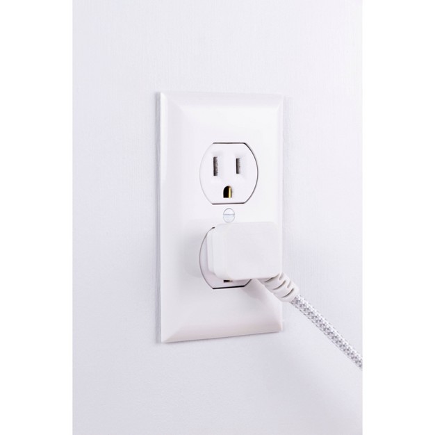 Cordinate 8 x27 3 Outlet Polarized Extension Cord Gray white