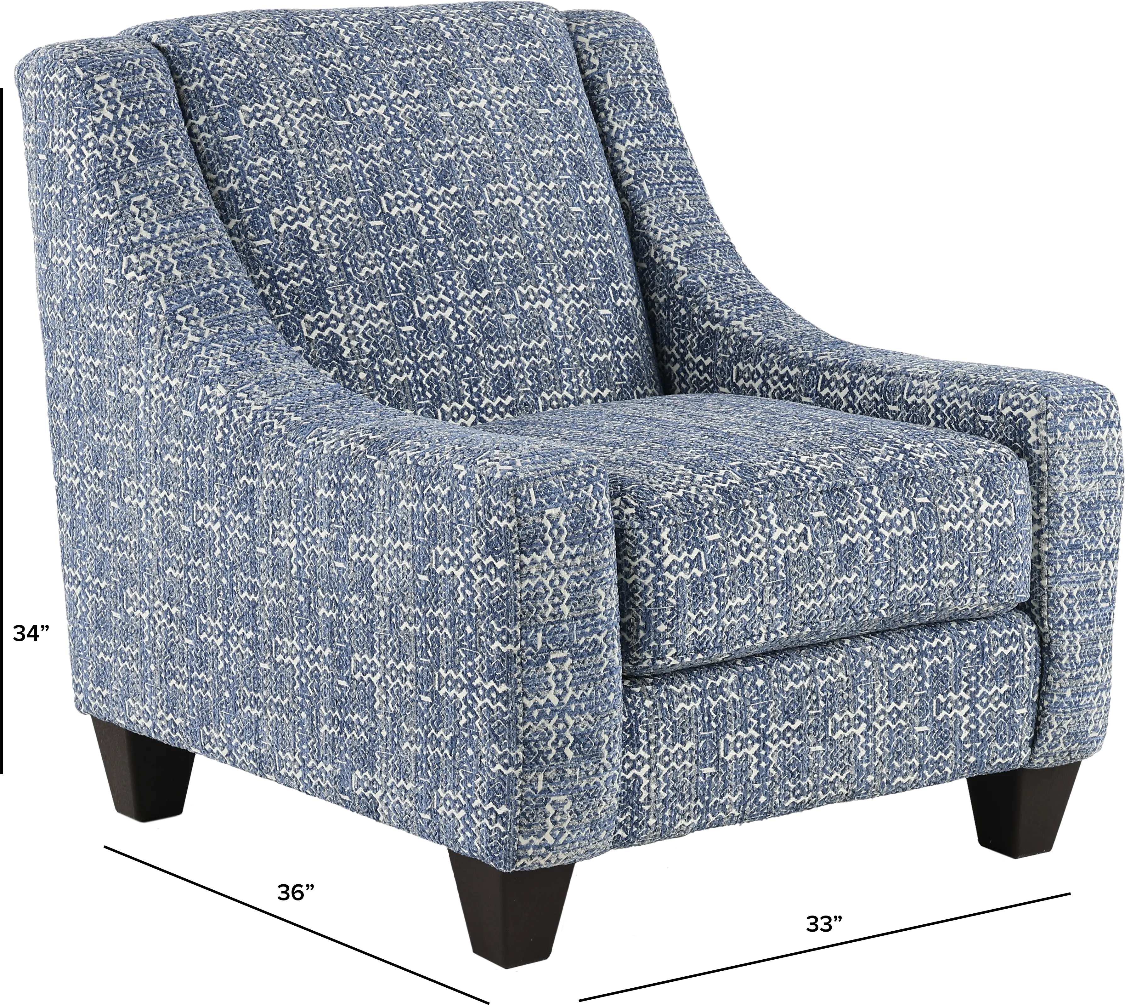 Modern Farmhouse Denim Blue Accent Chair