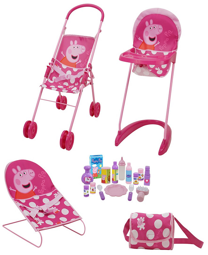 Peppa Pig Pink White Dots Doll Sleep N' Play Set