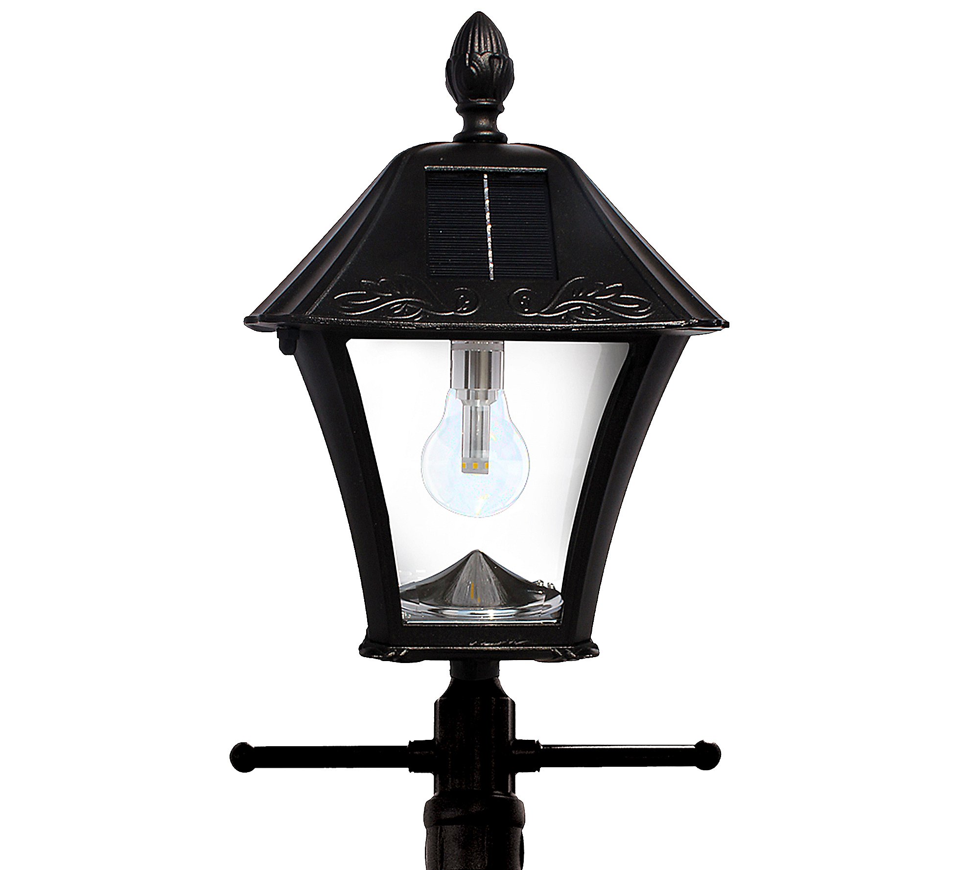 GamaSonic Baytown Bulb Solar Lamp w  Planter and EZ Anchor