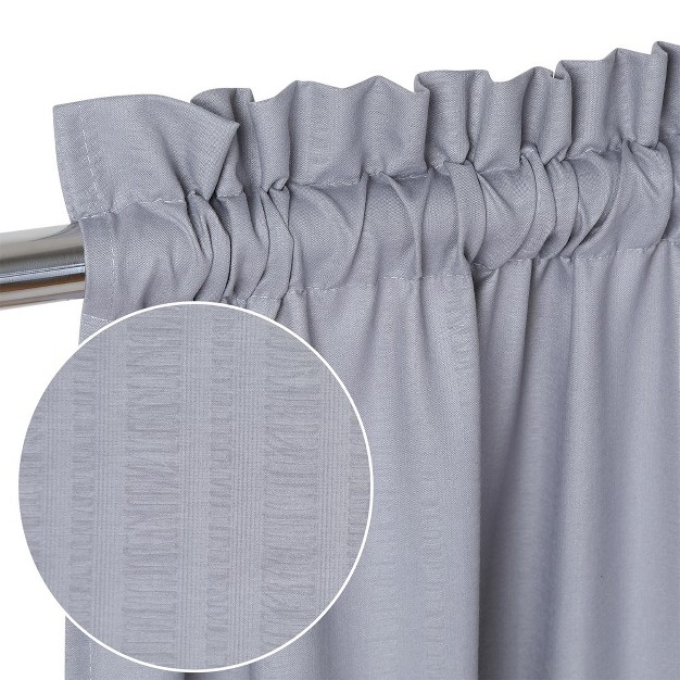 Soft Seersucker Microfiber Short Kitchen Curtains With Bubble Texture