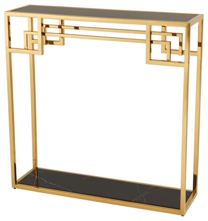 Gold Console Table  Eichholtz Morris   Contemporary   Console Tables   by Oroa   Distinctive Furniture  Houzz