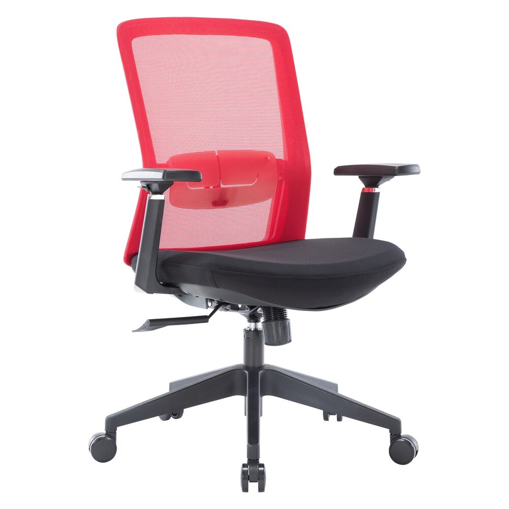 LeisureMod Ingram Modern Office Task Chair with Adjustable Armrests