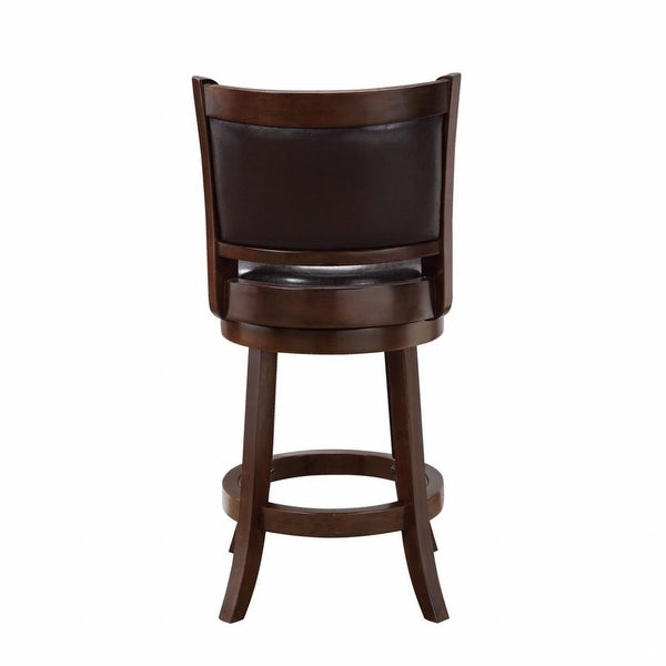 24 in. Augusta Swivel Stool Cappuccino and Dark Brown