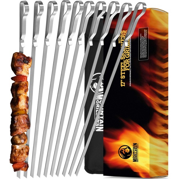 Mountain Grillers 17 x27 x27 Bbq Grilling Kabob Skewers Set Of 10