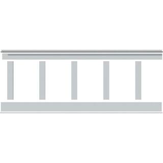 Ekena Millwork 58 in. X 96 in. X 32 in. Expanded Cellular PVC Deluxe Shaker Wainscoting Moulding Kit (for heights up to 32H) WPKP32X03DS