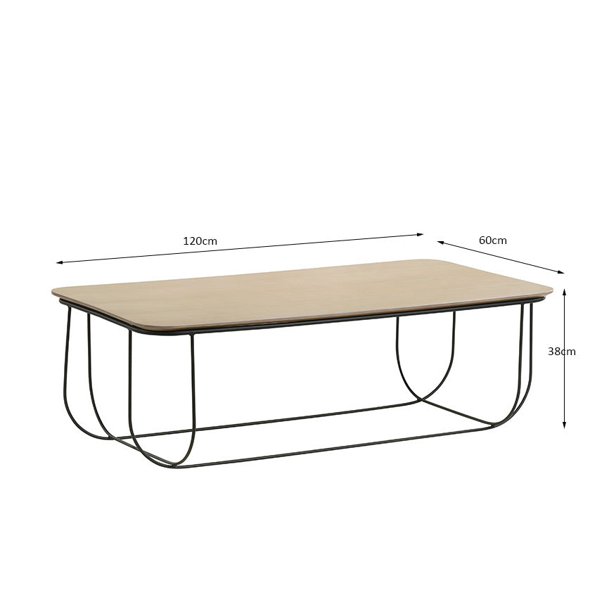 JENSEN Coffee Table 120cm - Natural & Black