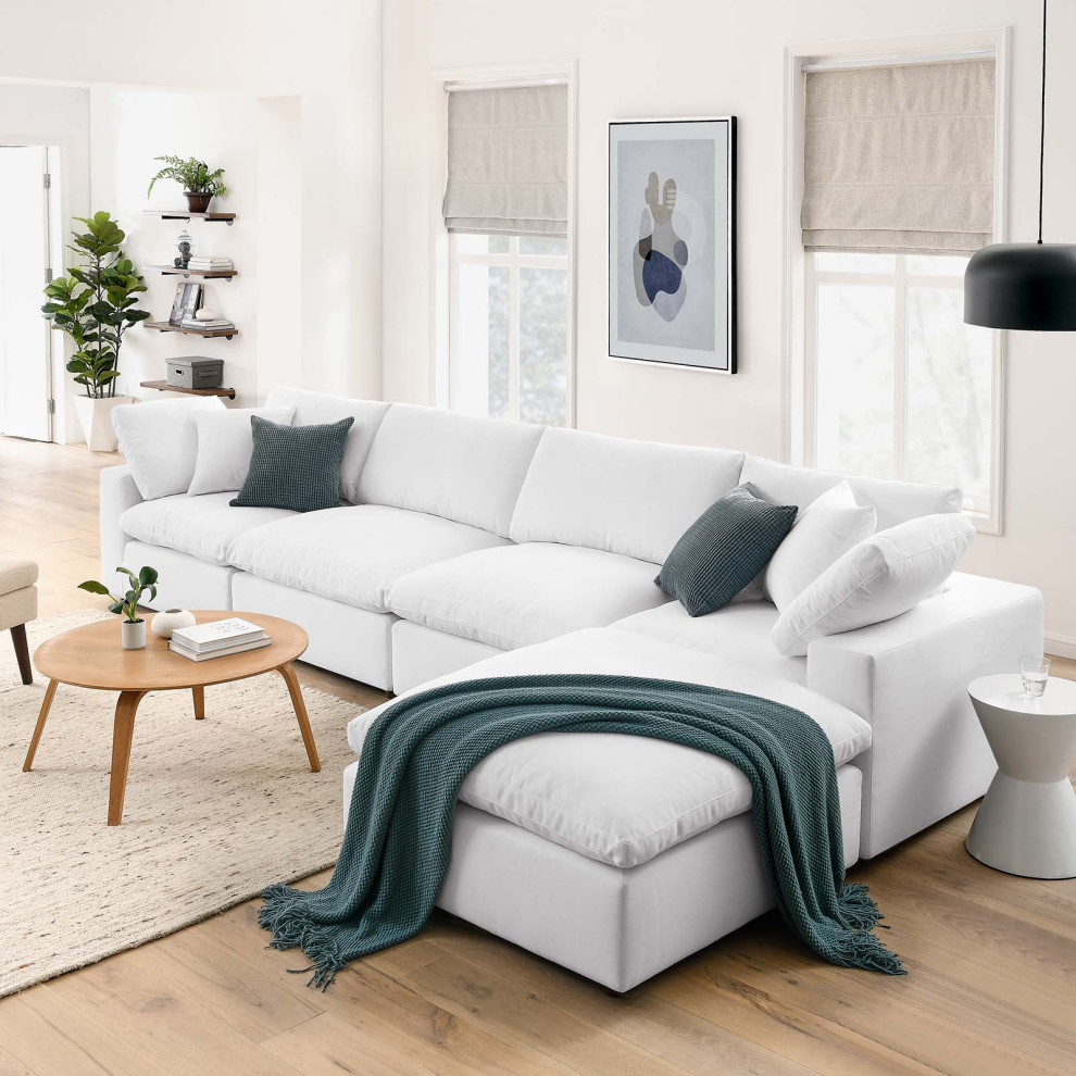 Commix Down Filled Overstuffed 5 Piece Sectional Sofa Set   Traditional   Sectional Sofas   by Modway  Houzz